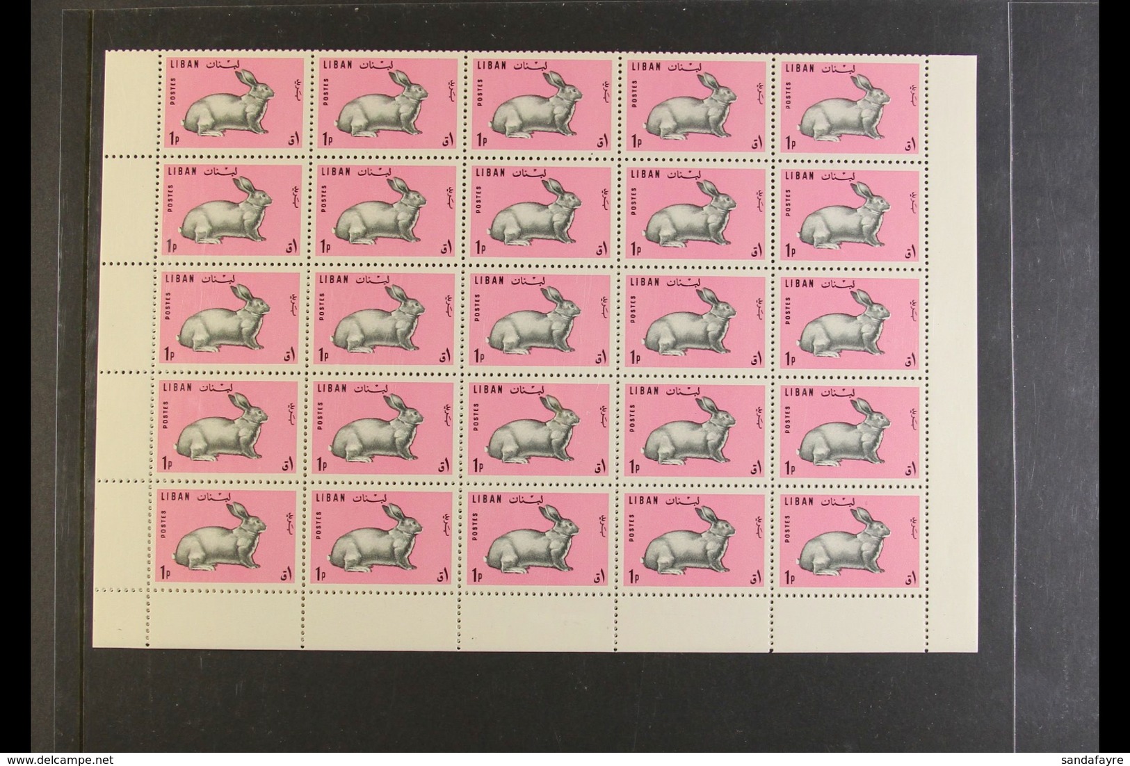 1965 Animals Complete Set, SG 884/86, Never Hinged Mint COMPLETE SHEETS Of 50, Very Fresh, Cat ££285+. (3 Sheets = 150 S - Lebanon