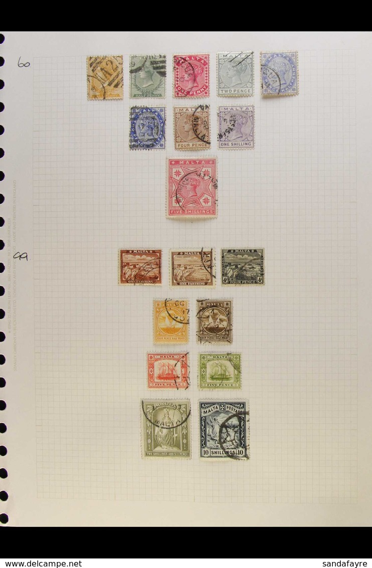 1860 - 1935 USED COLLECTION Includes A Range Of Complete Sets With 1885 Set To 5s, 1899 Set To 10s, 1903 Vals To 5s, 191 - Malta (...-1964)