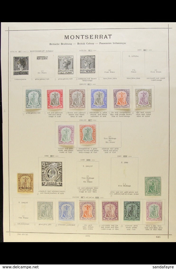 1903-1949 FINE MINT COLLECTION On Pages, Chiefly All Different With A Few Shades, Inc 1903 Set To 2s, 1904-08 3d & 1s, 1 - Montserrat