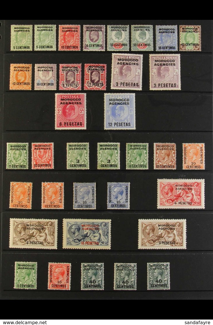 SPANISH CURRENCY 1907-1956 FINE MINT COLLECTION Presented On Stock Pages & Includes 1907-12 KEVII Complete Set, 1914-26  - Autres & Non Classés