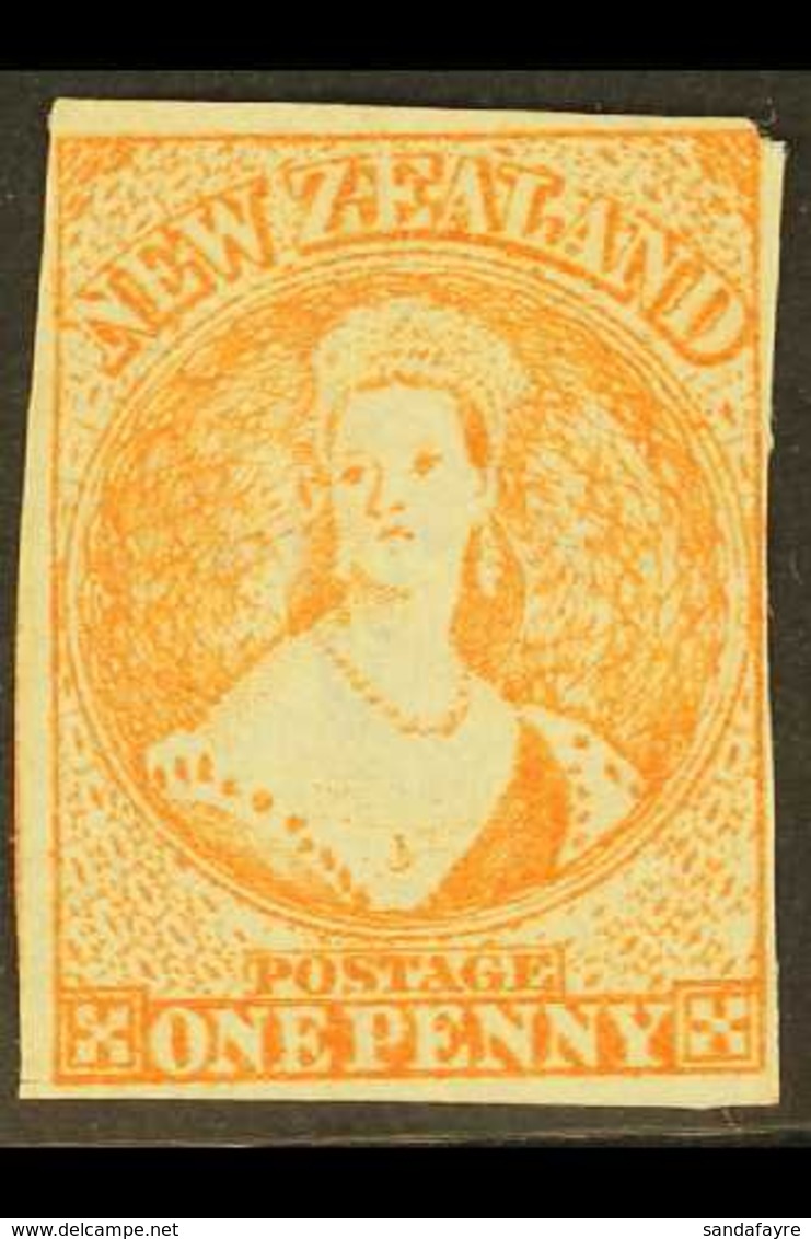 1862-64 OFFICIAL REPRINT. 1884 1d Pale Orange Wmk Large Star Chalon Imperf, As SG 33/35 (see Note After CP A1m), Unused  - Other & Unclassified