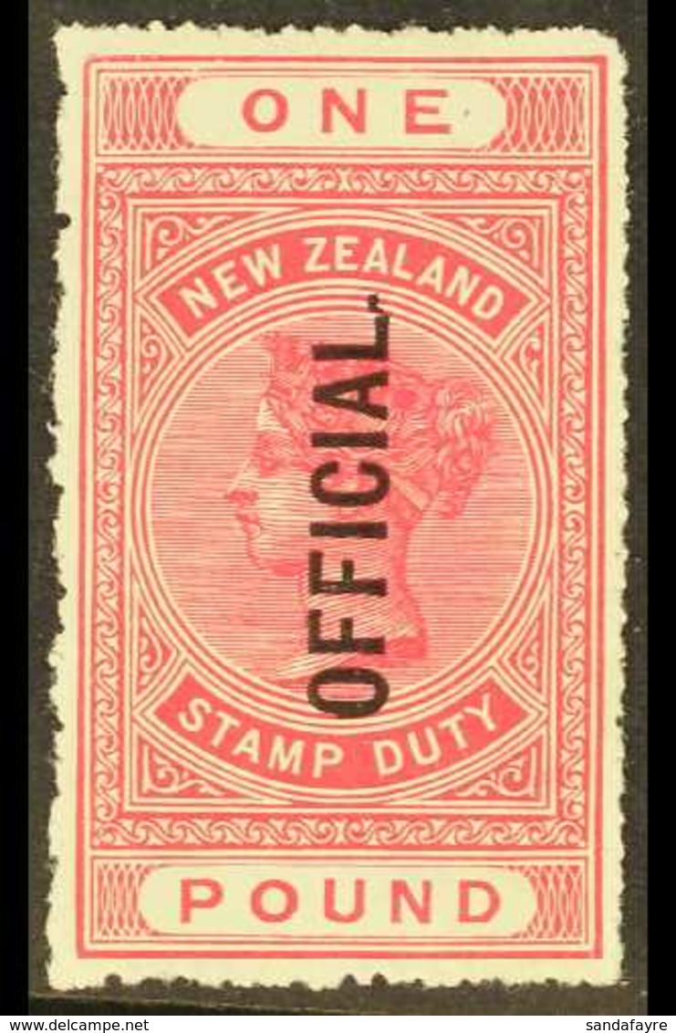 OFFICIAL 1913-25 £1 Rose-carmine "OFFICIAL." Overprint On Postal Fiscal Stamp, SG O84, Fine Mint, Very Fresh. For More I - Sonstige & Ohne Zuordnung