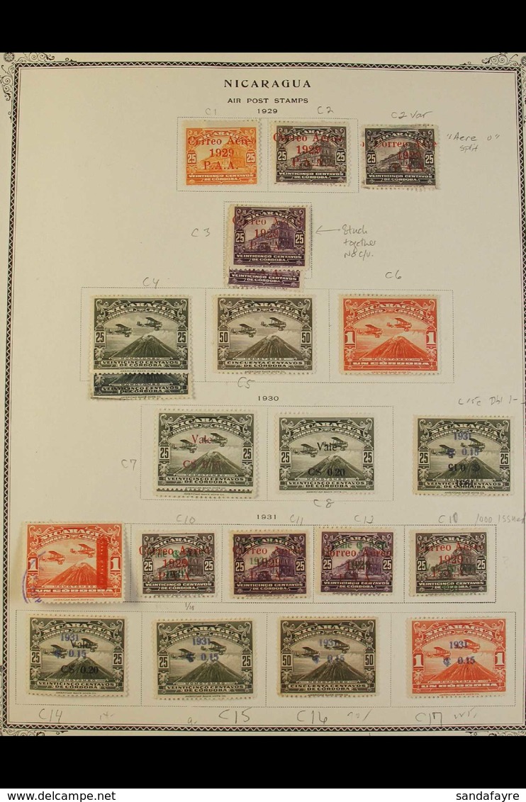 1929-49 AIR POST STAMPS COLLECTION A Fabulous Mint And Used Collection On Scott Printed Album Pages, Includes For Exampl - Nicaragua