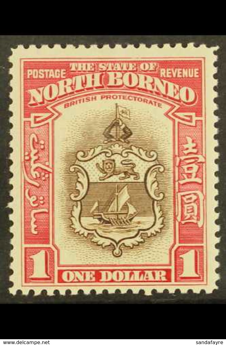 1939 $1 Brown & Carmine, SG 315, Fine Mint For More Images, Please Visit Http://www.sandafayre.com/itemdetails.aspx?s=60 - North Borneo (...-1963)