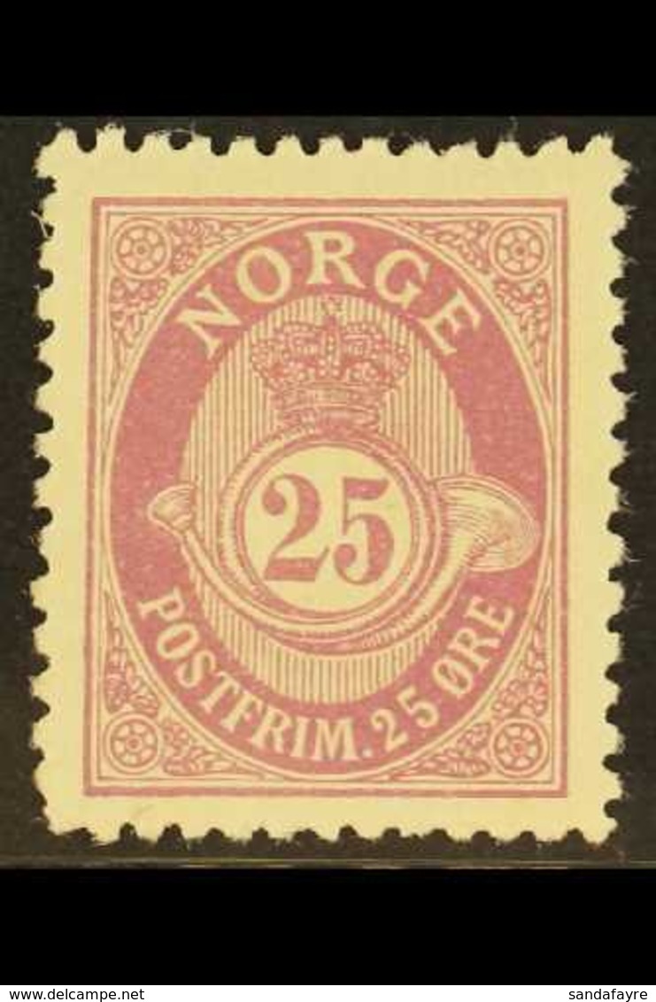 1893 25ore Mauve, Knudsen Printing, Perf 13½x12½, SG 107, Very Fine Mint. For More Images, Please Visit Http://www.sanda - Autres & Non Classés