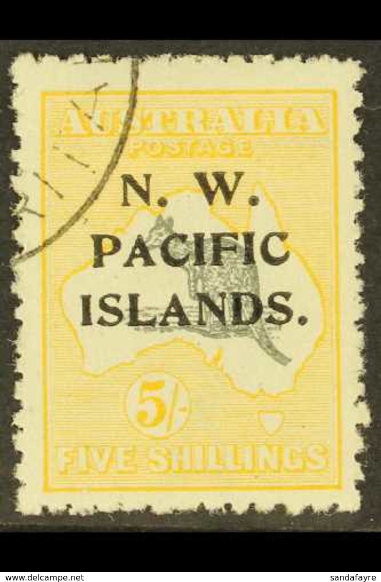 1918-22 5s Grey And Yellow Kangaroo, SG 116, Very Fine Used. For More Images, Please Visit Http://www.sandafayre.com/ite - Papua New Guinea