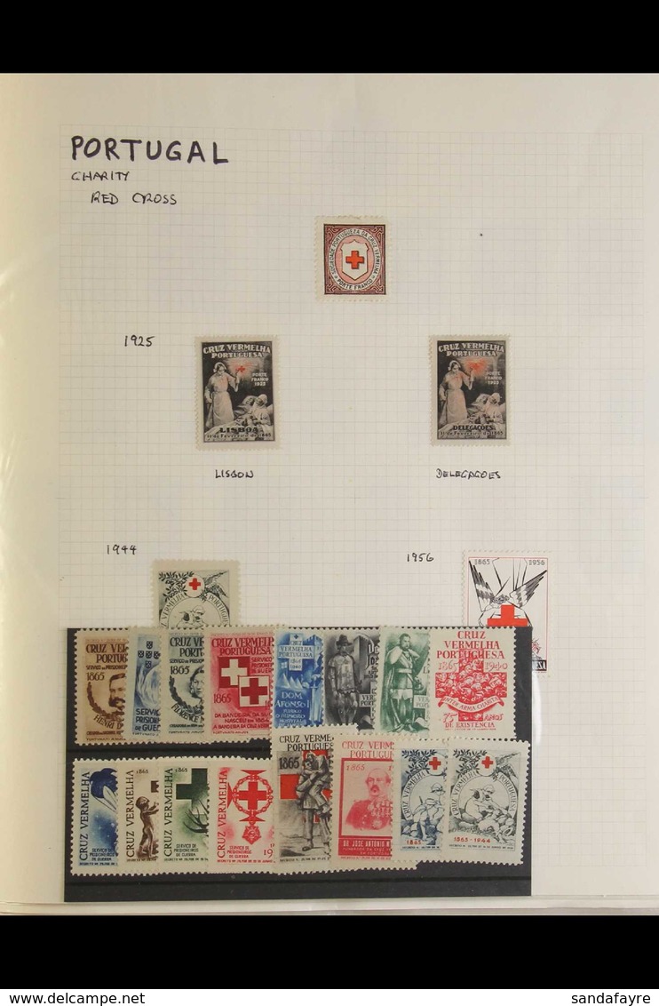 REVENUE STAMPS AND CINDERELLAS Collection/accumulation In An Album, In Glassines, Etc. Mainly Portugal Plus Some Colonie - Other & Unclassified