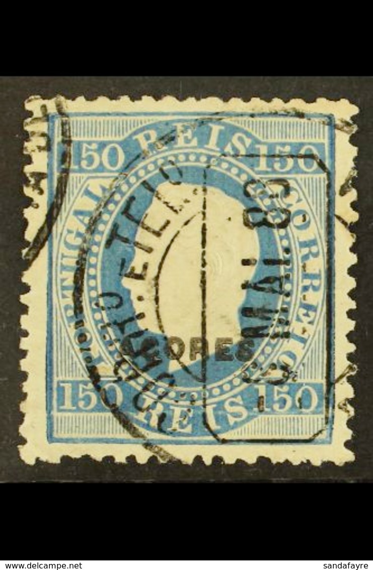 AZORES 1882-85 150r Blue Perf 12½, SG 81, Afinsa 43, Fine Used, An Elusive Issue With A Neat Dated Cds. Some Small Fault - Altri & Non Classificati