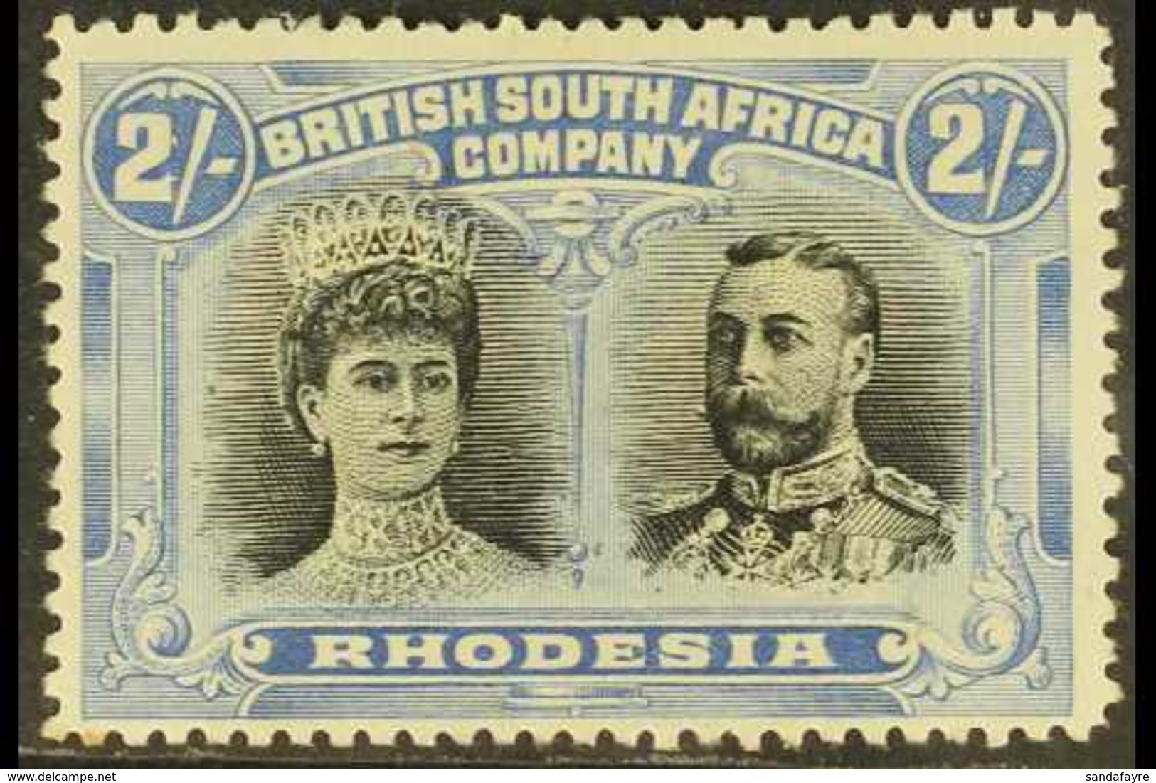 1910-13 2s Black & Ultramarine, Double Head, SG 153, Mint. For More Images, Please Visit Http://www.sandafayre.com/itemd - Other & Unclassified