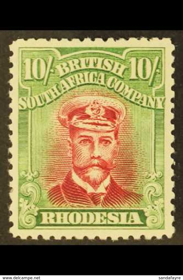 1922 10s Carmine And Yellow Green, Admiral, Head Die III, Perf 14, SG 310, Superb Mint, Well Centred With Rich Colour. F - Other & Unclassified