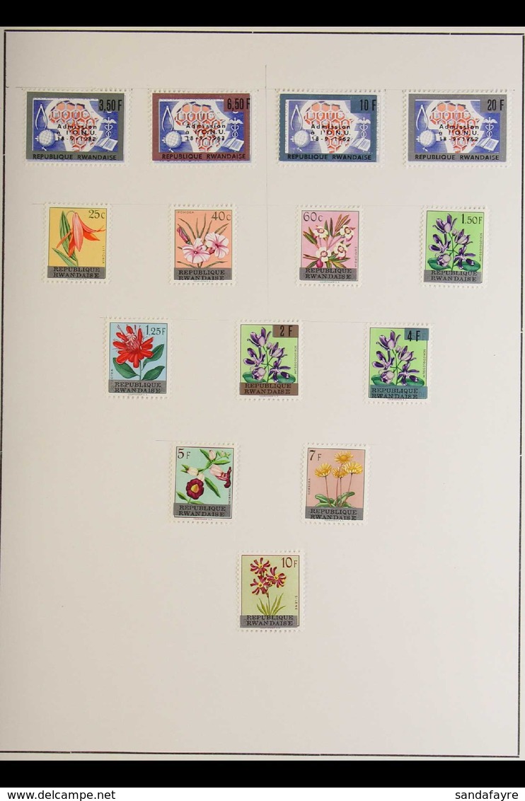 1962-65 ATTRACTIVE COLLECTION Of Fine Mint Stamps And Covers Displayed On Album Pages, Includes 1963 Flowers Opt Set, 19 - Autres & Non Classés
