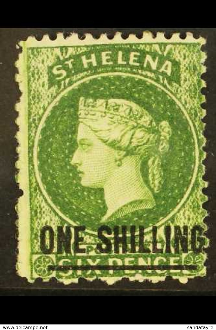 1864-80 1s Deep Yellow-green With Type A Surcharge, Perf 12½, SG 17, Fine Mint. For More Images, Please Visit Http://www - Saint Helena Island