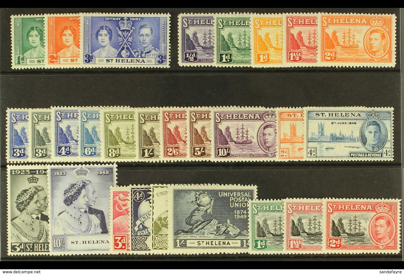 1937-52 COMPLETE KGVI Mint Collection, SG 128/51, Fine Condition (28 Stamps) For More Images, Please Visit Http://www.sa - Saint Helena Island