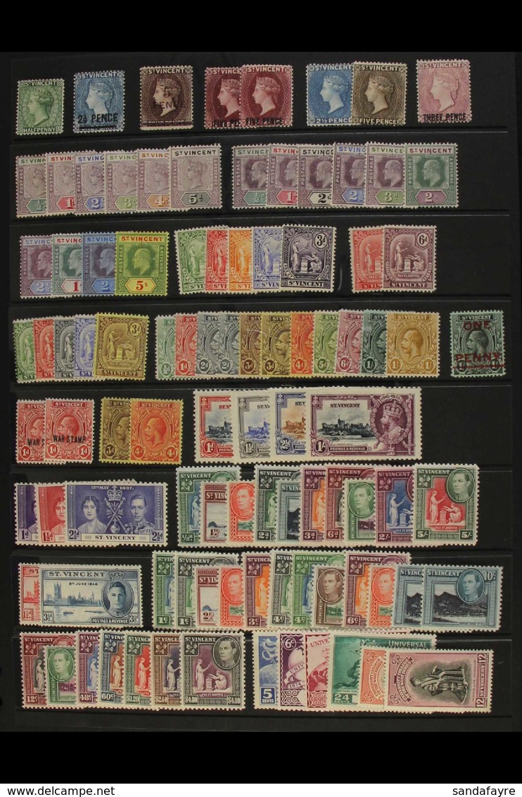 1885-1969 FINE MIT COLLECTION Incl. 1892 5d On 4d, 1897 2½d And 5d, 1902 To 2s, 1904-11 To 5s, 1907-08 Set, 1915 1d On 1 - St.Vincent (...-1979)