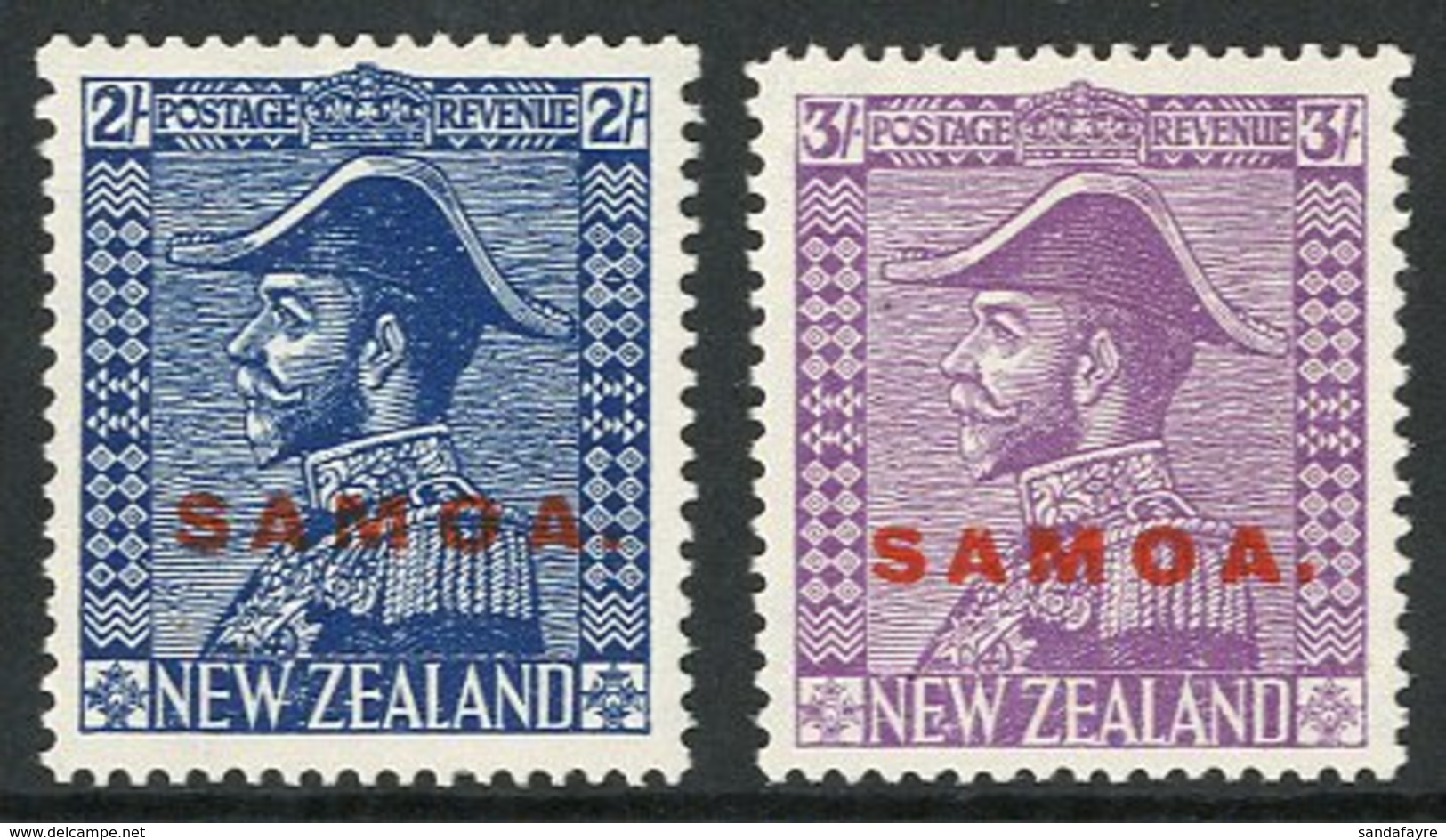 1926-27 2s And 3s Admirals On "Cowan" Paper, SG 169/170, Very Fine. (2 Stamps)  For More Images, Please Visit Http://www - Samoa