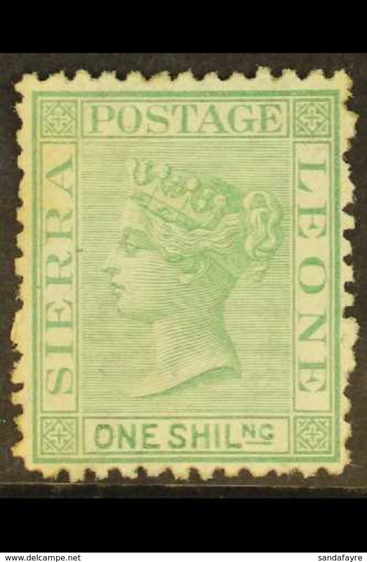 1872 - 3 1s Green, Sideways Wmk, SG 10, Mint Small Part Og, Light Gum Toning. Cat £500 For More Images, Please Visit Htt - Sierra Leone (...-1960)