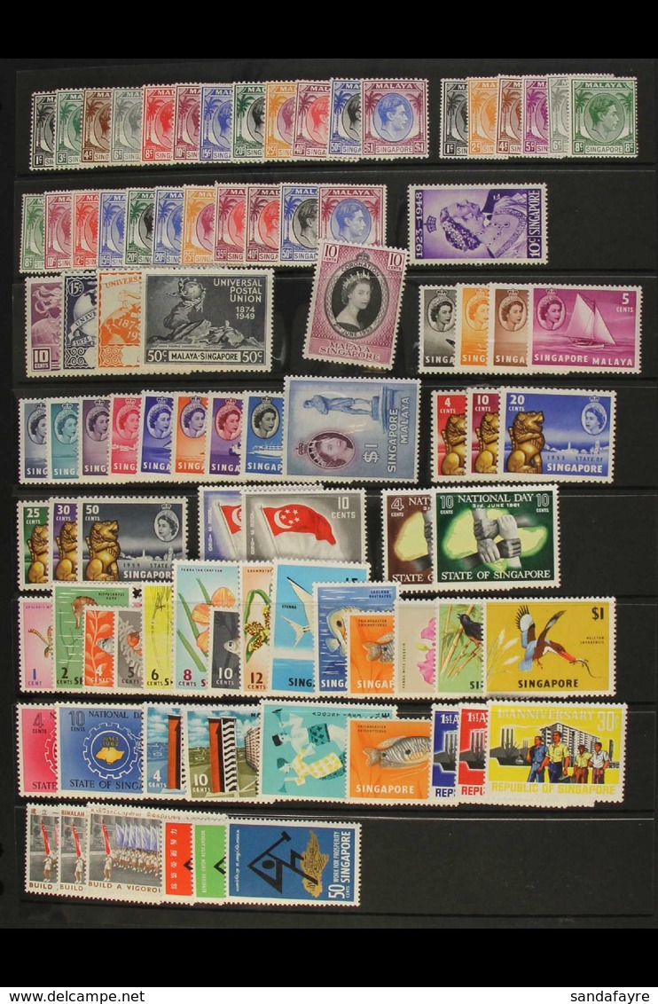 1948-68 FINE MINT COLLECTION Incl. 1948-52 Both Perfs To $1, 1955 Set To $1 Etc. (87 Stamps) For More Images, Please Vis - Singapore (...-1959)