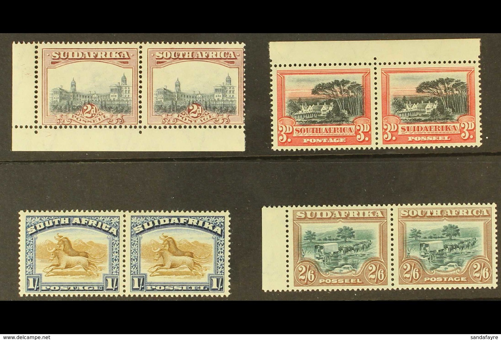 1927 (Recess Printed, Perf 14) 2d, 3d, 1s And 2s6d, SG 34/37, Very Fine Mint. (4 Pairs) For More Images, Please Visit Ht - Unclassified