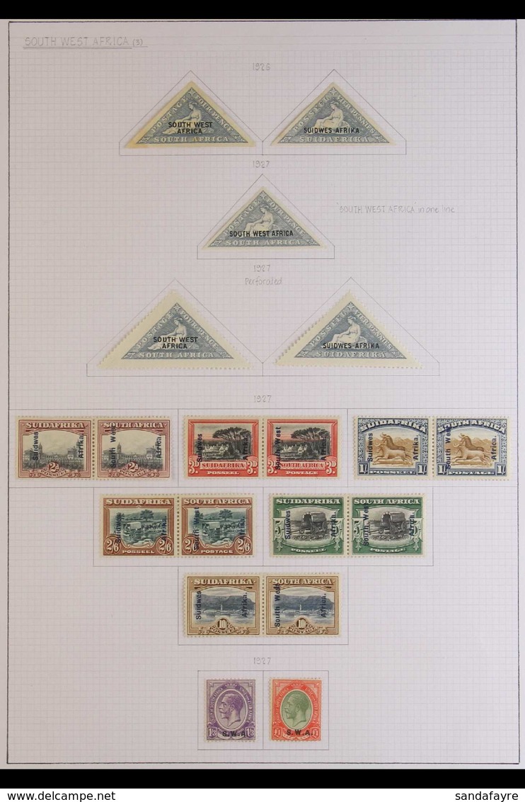 1923-74 FINE MINT COLLECTION Neatly Presented On Pages, We See 1923 Setting I King's Heads Complete To 5s (5s Split Pair - South West Africa (1923-1990)