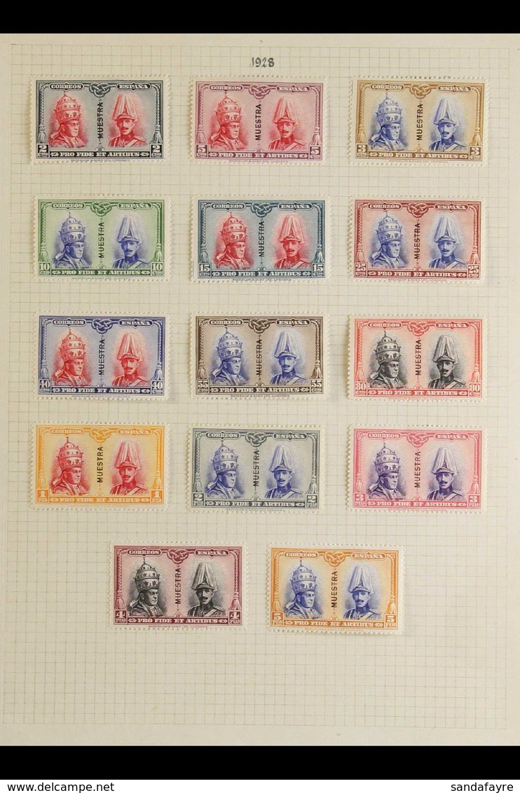 1928 Rome Catacombs Restoration Fund Both Complete Sets With "MUESTRA" (Specimen) Overprints, Edifil 402M/33M (as SG 470 - Other & Unclassified