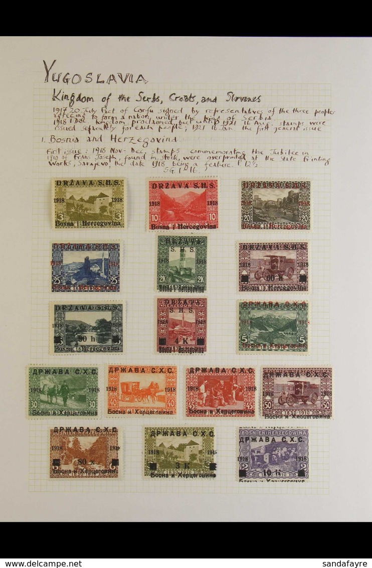 1917 - 1920 KINGDOM OF SERBS, CROATS AND SLOVENES Interesting Mint And Used Range Including Covers With 1918 Set, Issues - Other & Unclassified
