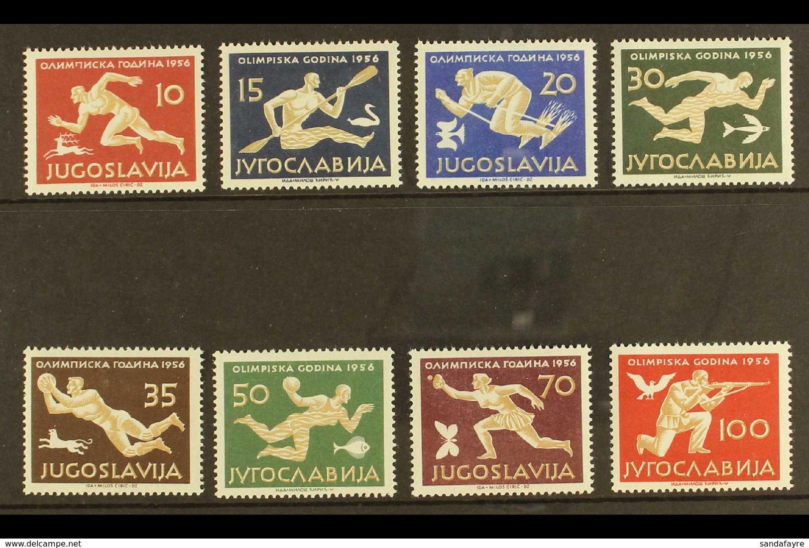 1956 Olympics Complete Set, Michel 804/811 Or SG 835/842, Superb Mint, Extremely Lightly Hinged. (8 Stamps) For More Ima - Other & Unclassified