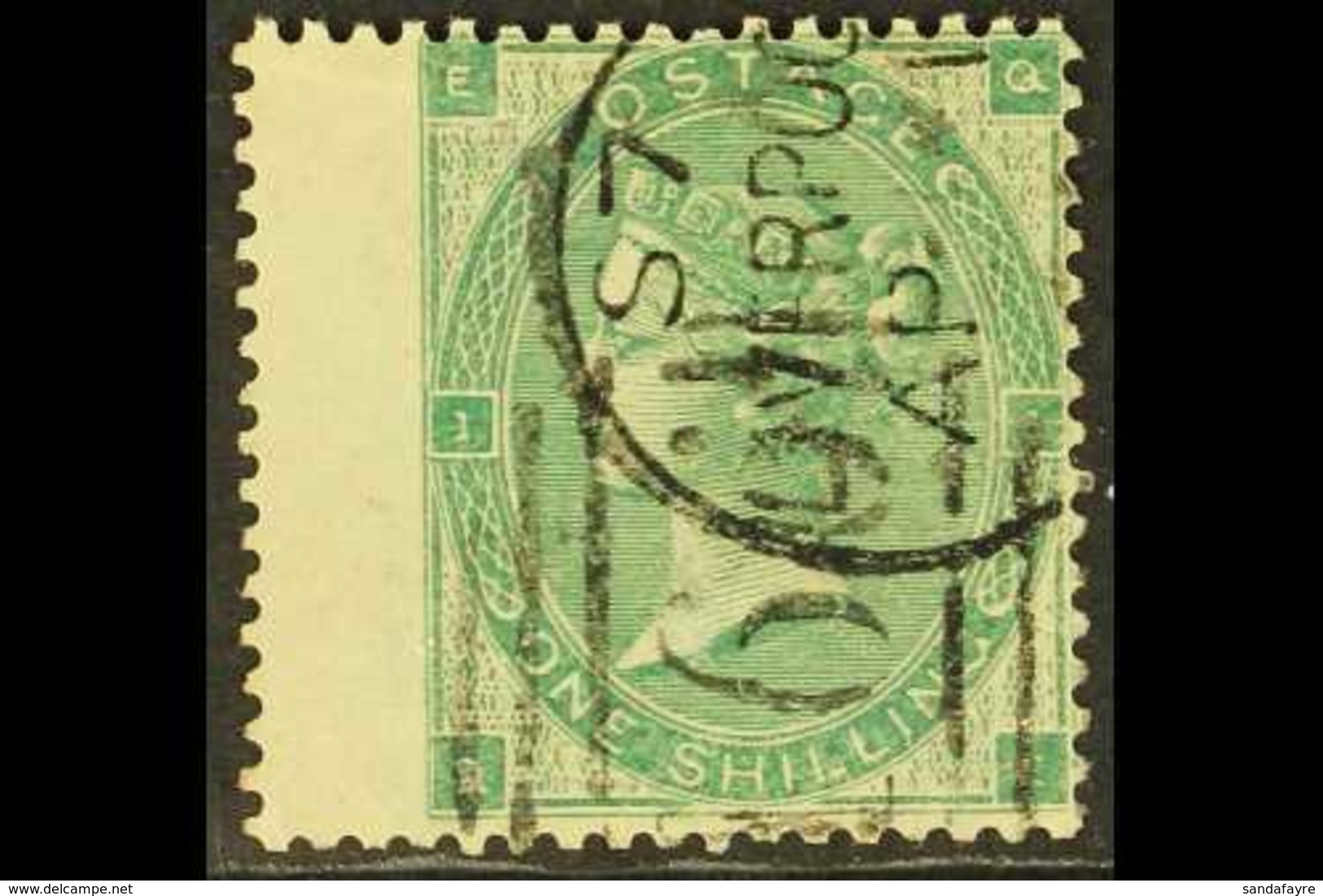 1862-4 1s Green, Plate 1, Small Corner Letters, SG 90, Wing Margin, Fine Used, Cat.£300. For More Images, Please Visit H - Other & Unclassified