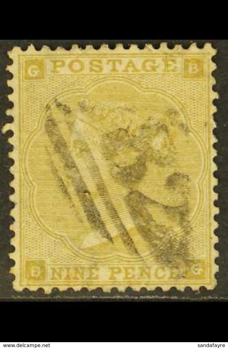 1862-4 9d Straw, Small, Corner Letters, SG 87, Fine Used, Cat.£475. For More Images, Please Visit Http://www.sandafayre. - Other & Unclassified