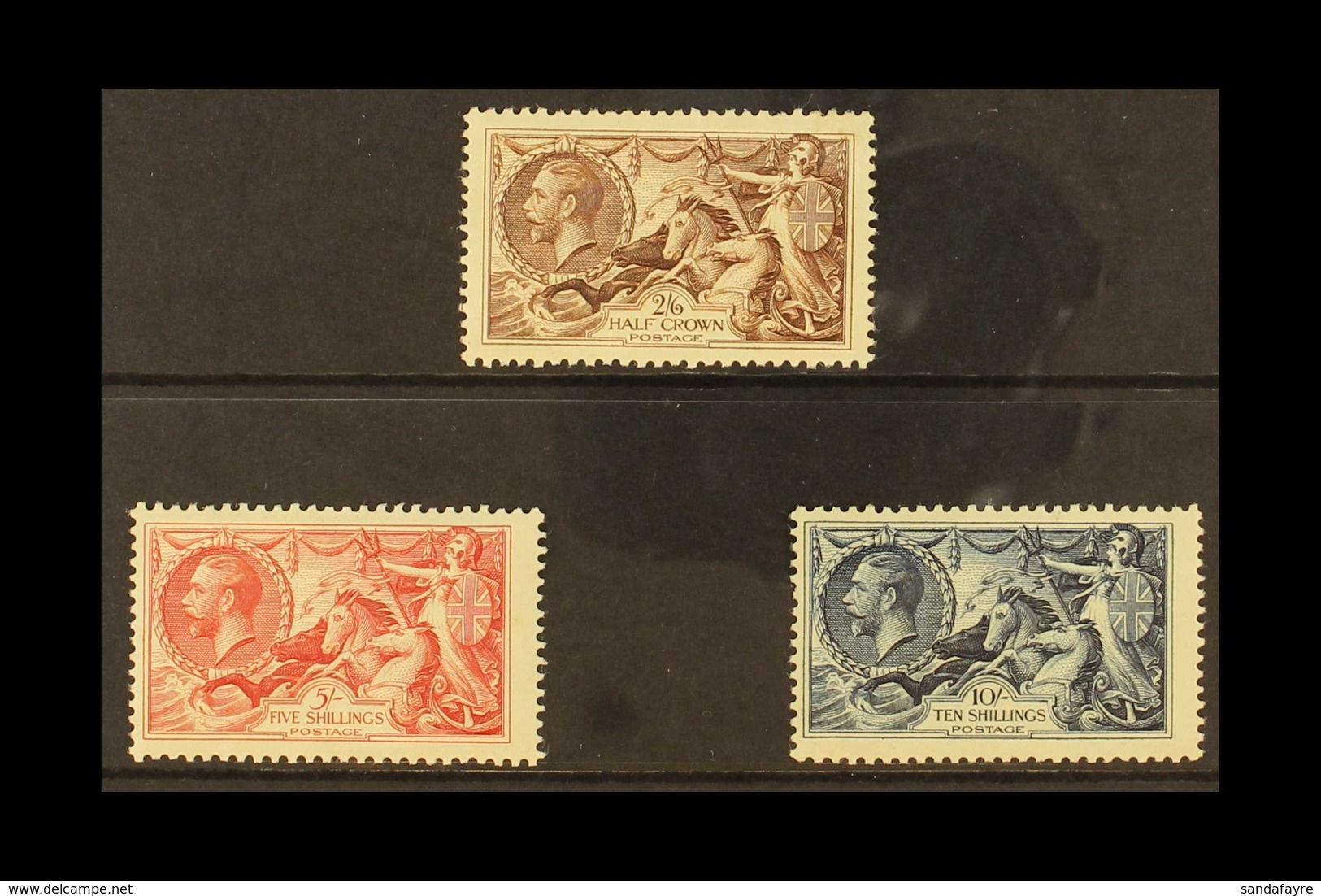1934 (re-engraved) Seahorse Set, SG 450/52, Mint With Very Lightly Toned Gum (3 Stamps) For More Images, Please Visit Ht - Unclassified