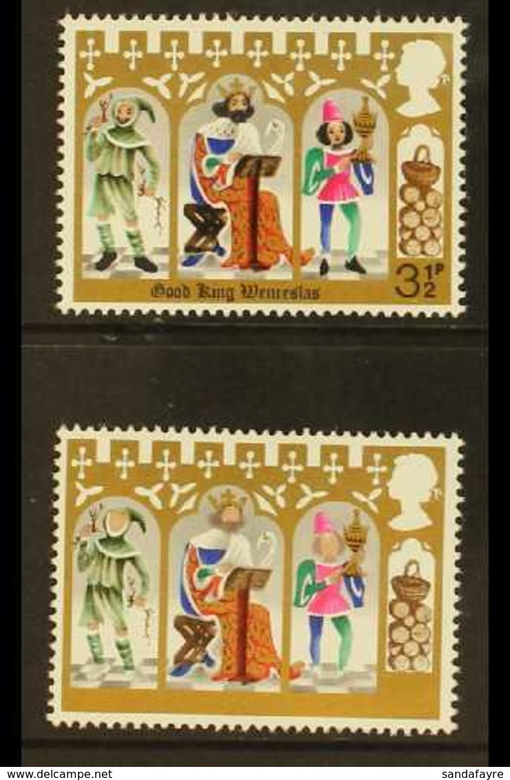 1973 3½d Christmas With GREY- BLACK MISSING (value, Inscription Etc), SG 948b, Never Hinged Mint. For More Images, Pleas - Other & Unclassified