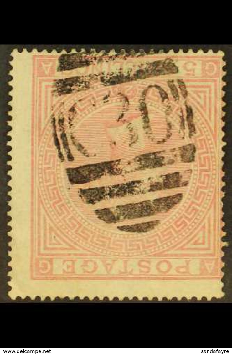 CHILE VALPARAISO 1865-81 5s Rose, Plate 2, SG Z88, Fine Used, Centered To Left, With Good Strike Of "C 30" Barred, Oval, - Other & Unclassified