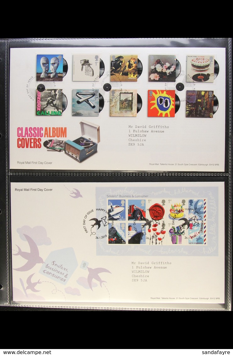 2010 COMMEMORATIVES An All Different Collection Of Commemorative Issues On Illustrated Neatly Typed Addressed Covers, Lo - FDC