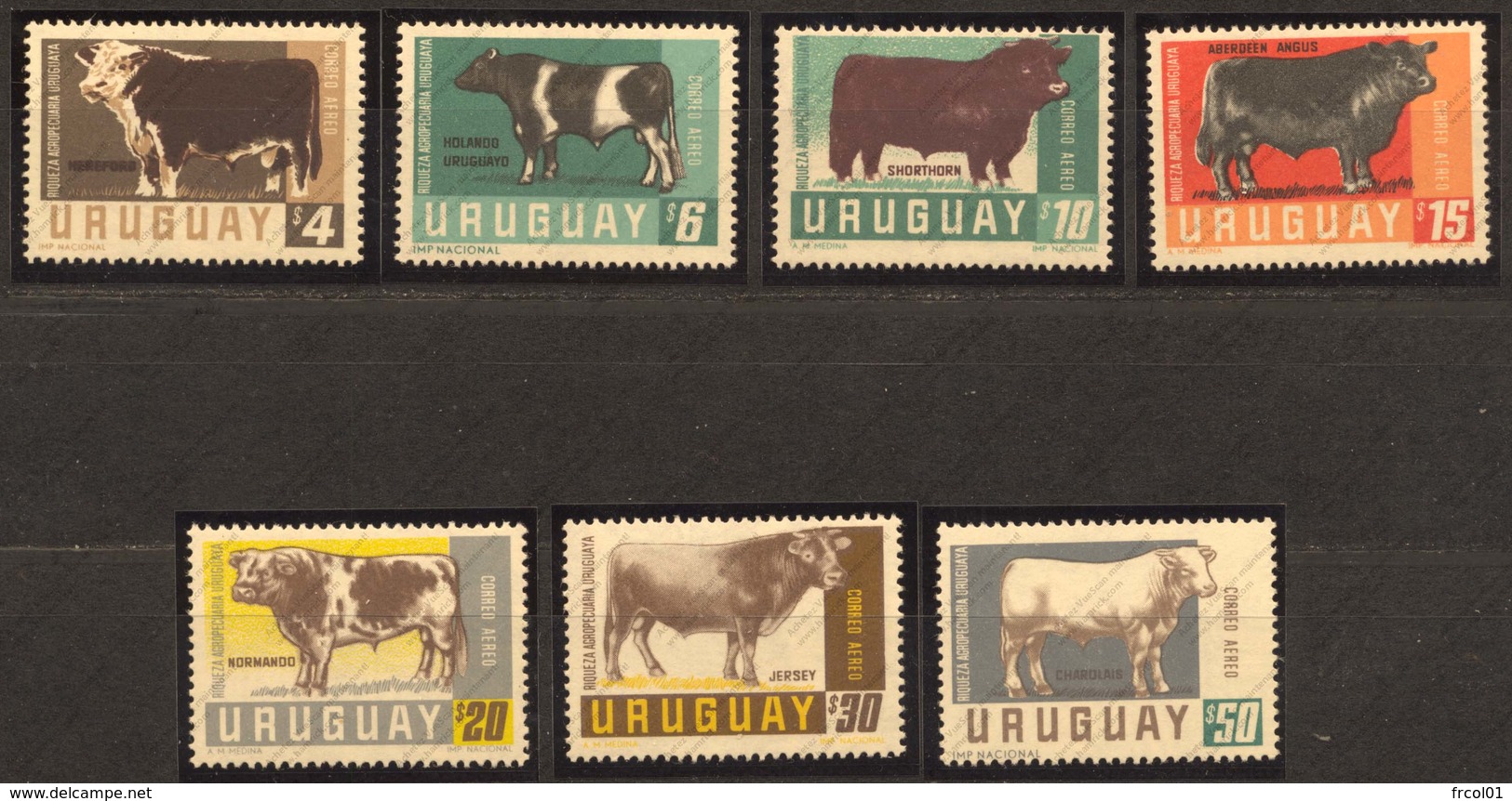 Uruguay, Yvert PA284/290, Scott C290/296, MNH - Uruguay