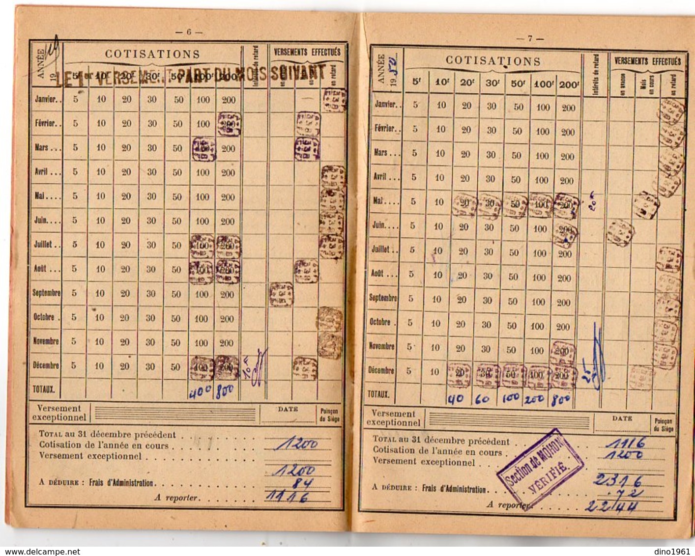 VP12.687 - PARIS 1949 - Association Des Employés & Ouvriers Des Chemins De Fer - Livret De Sociétaire Pupille - - Chemin De Fer