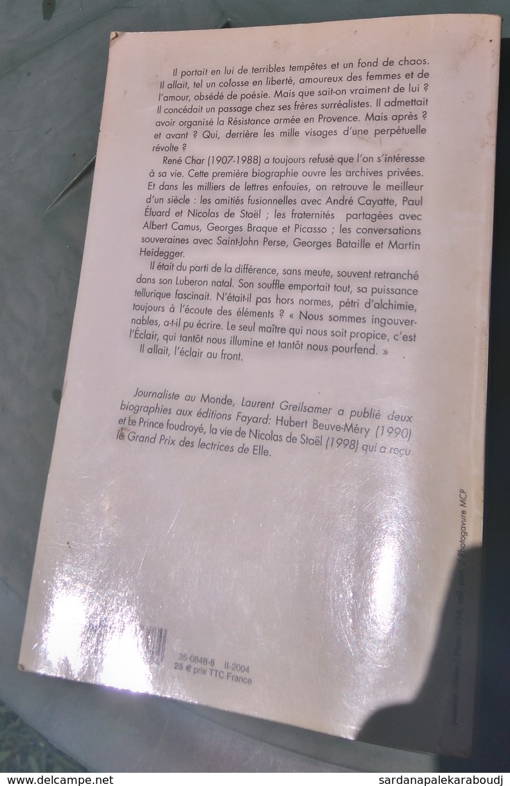 [ René CHAR ] L'Eclair Au Front, Biographie De René Char, Par Laurent Greilsamer, éd. Fayard - état Très Proche Du Neuf. - War 1939-45