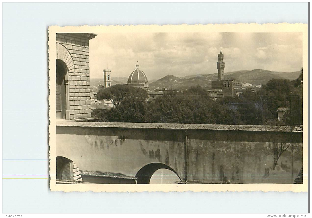 FLORENCE , FIRENZE -  1 Photo Ponte Vecchio Et  Panorama Dal Giardano Di Boboli + 2 CPA - Lire Descriptif  - 6 Scans - Firenze