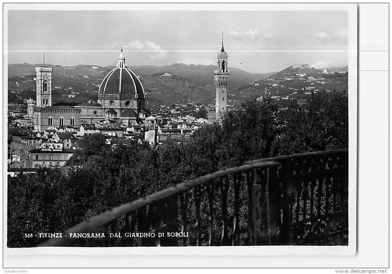 FLORENCE , FIRENZE -  1 Photo Ponte Vecchio Et  Panorama Dal Giardano Di Boboli + 2 CPA - Lire Descriptif  - 6 Scans - Firenze