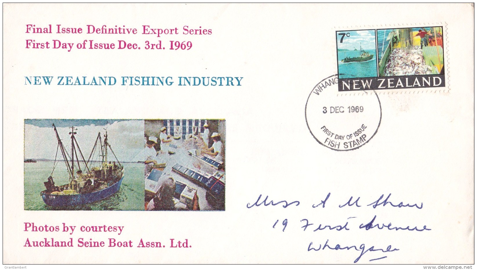 New Zealand 1969 Fishing FDC - FDC