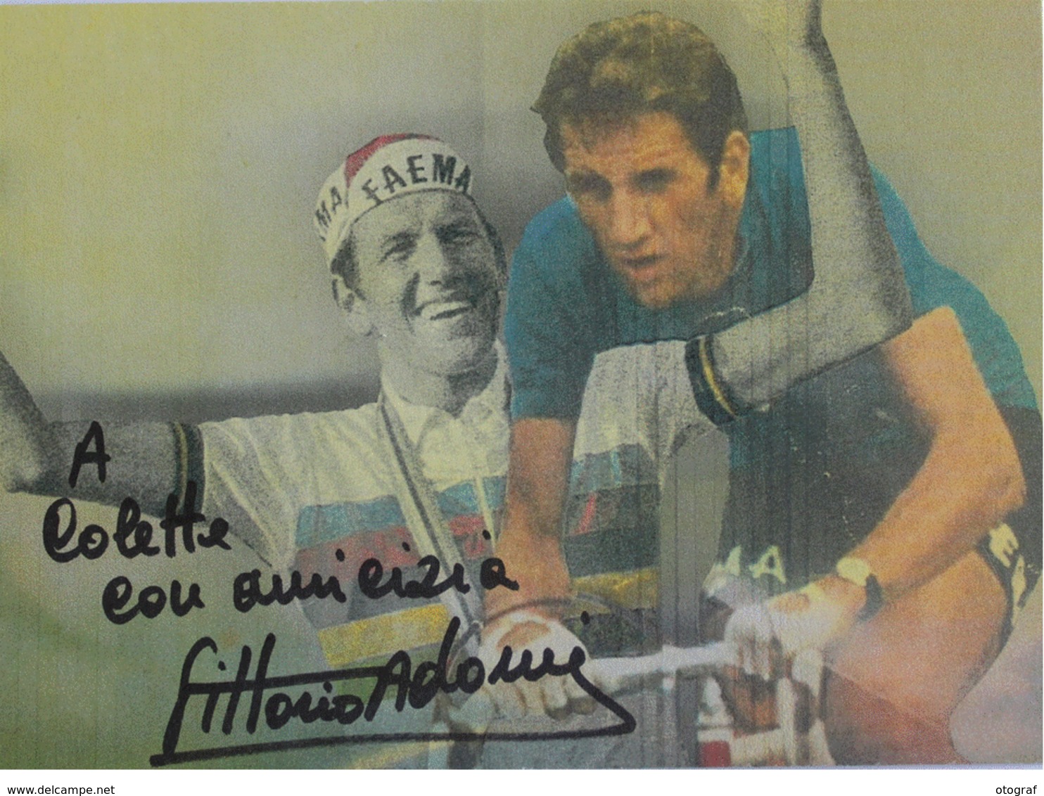 Carte Postale Vittorio  ADORNI - Dédicace - Hand Signed - Autographe Authentique - - Cyclisme