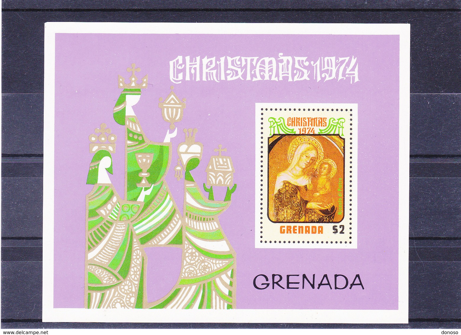 GRENADE 1974 NOËL PEINTURE Vert BF 35 NEUF** MNH - Grenade (1974-...)