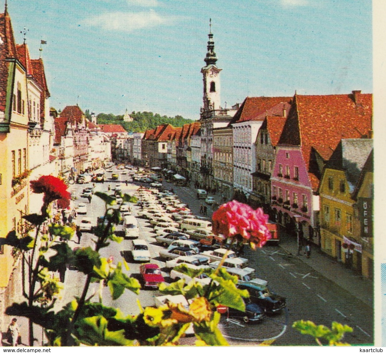 Steyr: FIAT 600 MULTIPLA, OPEL ADMIRAL & KADETT-B, VW 1200, MERCEDES W110 -  Stadtplatz  - (O-Ö, Austria) - Toerisme