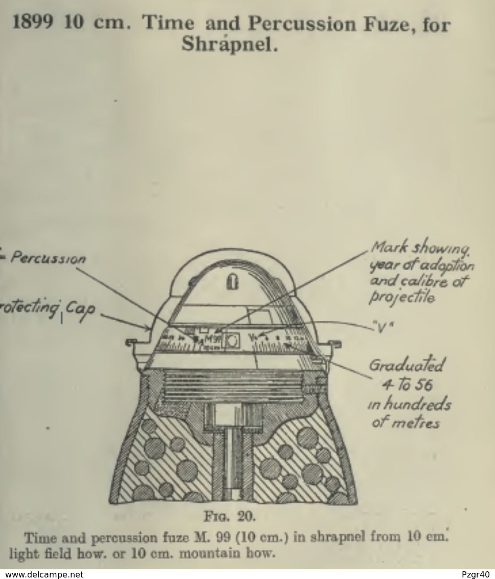 Fuze 10 cm M99 Austrian shrapnell fusée autrichienne