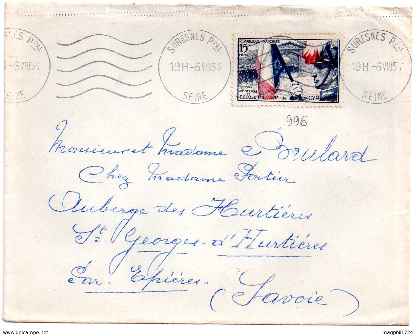 Lettre De    France.  En  1954 - Covers & Documents