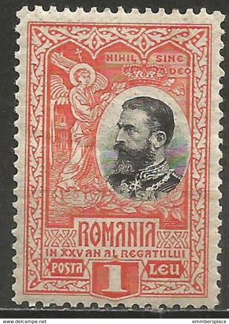 Romania - 1906 Anniversary Of Kingdom 1L MH *   SG 501 - Ungebraucht