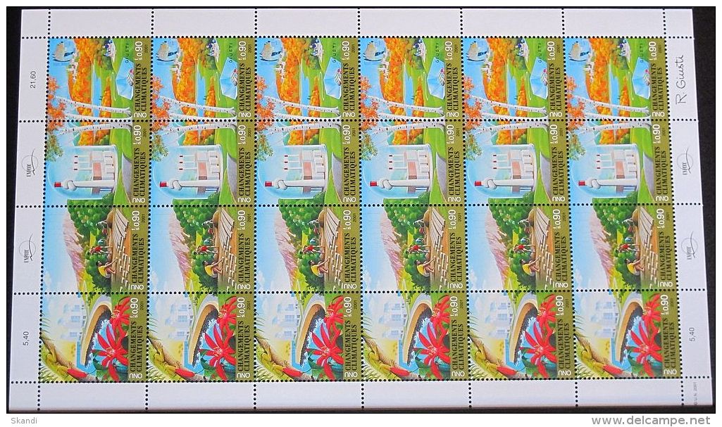 UNO GENF 2001 Mi-Nr. 428/31 Kleinbogen ** MNH - Hojas Y Bloques