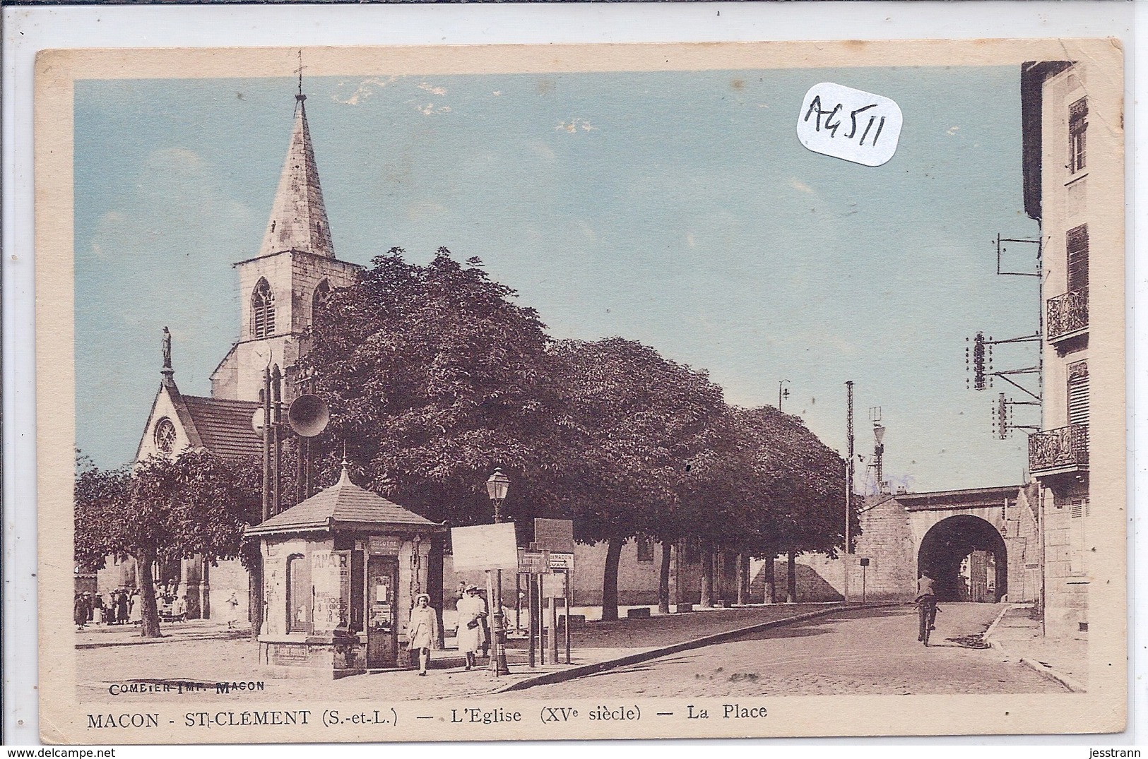 MACON- ST-CLEMENT- L EGLISE ET LA PLACE- CIM - Macon