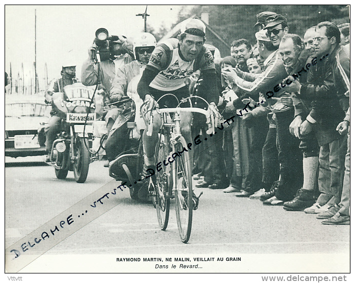 CYCLISME : PHOTO, DAUPHINE LIBERE, ETAPE VEUREY-VOROIZE - MONT REVARD, LE VAINQUEUR RAYMOND MARTIN (1980) - Collections