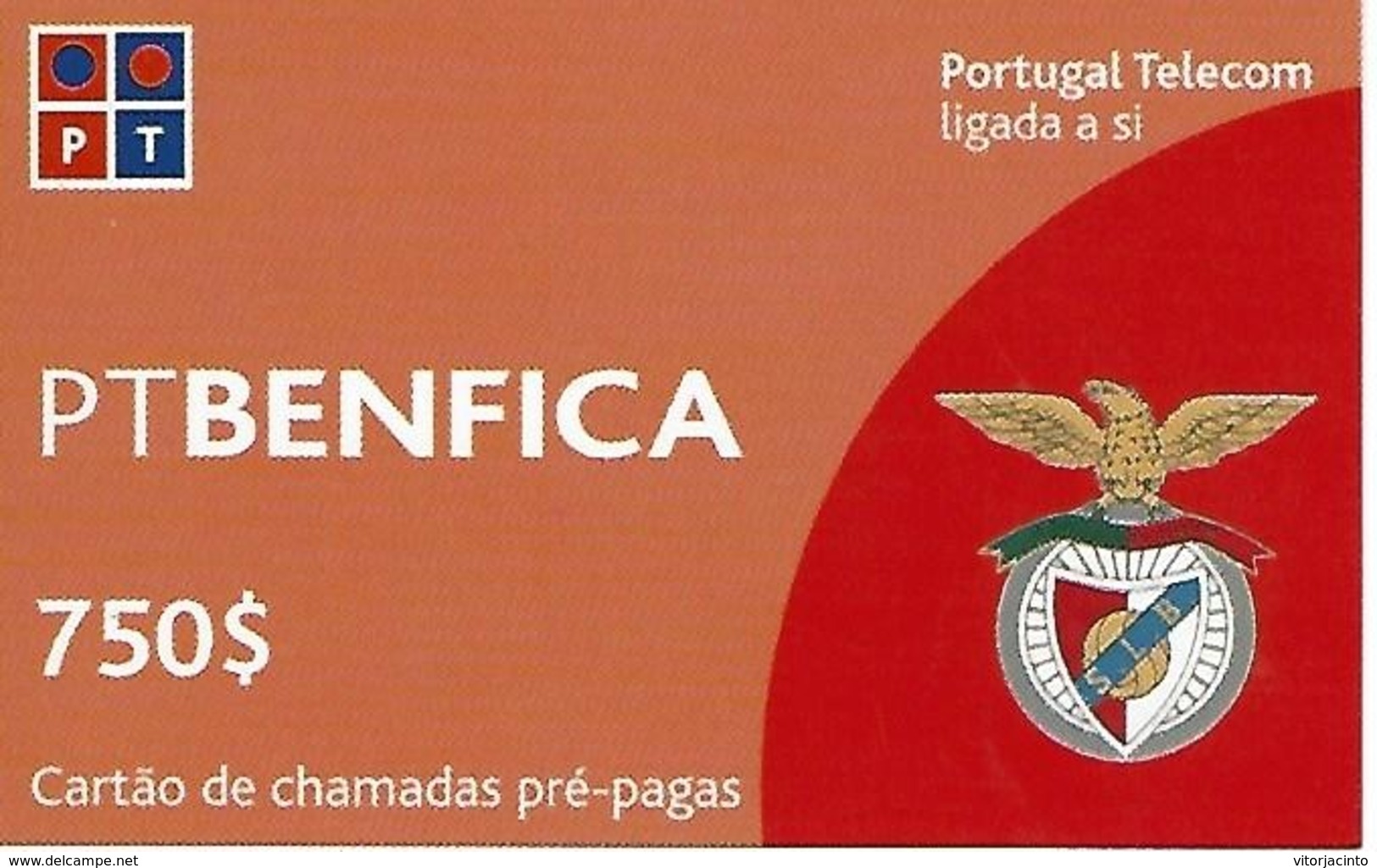 BENFICA PT 750 Prepaid Phonecard - Portugal - Portugal