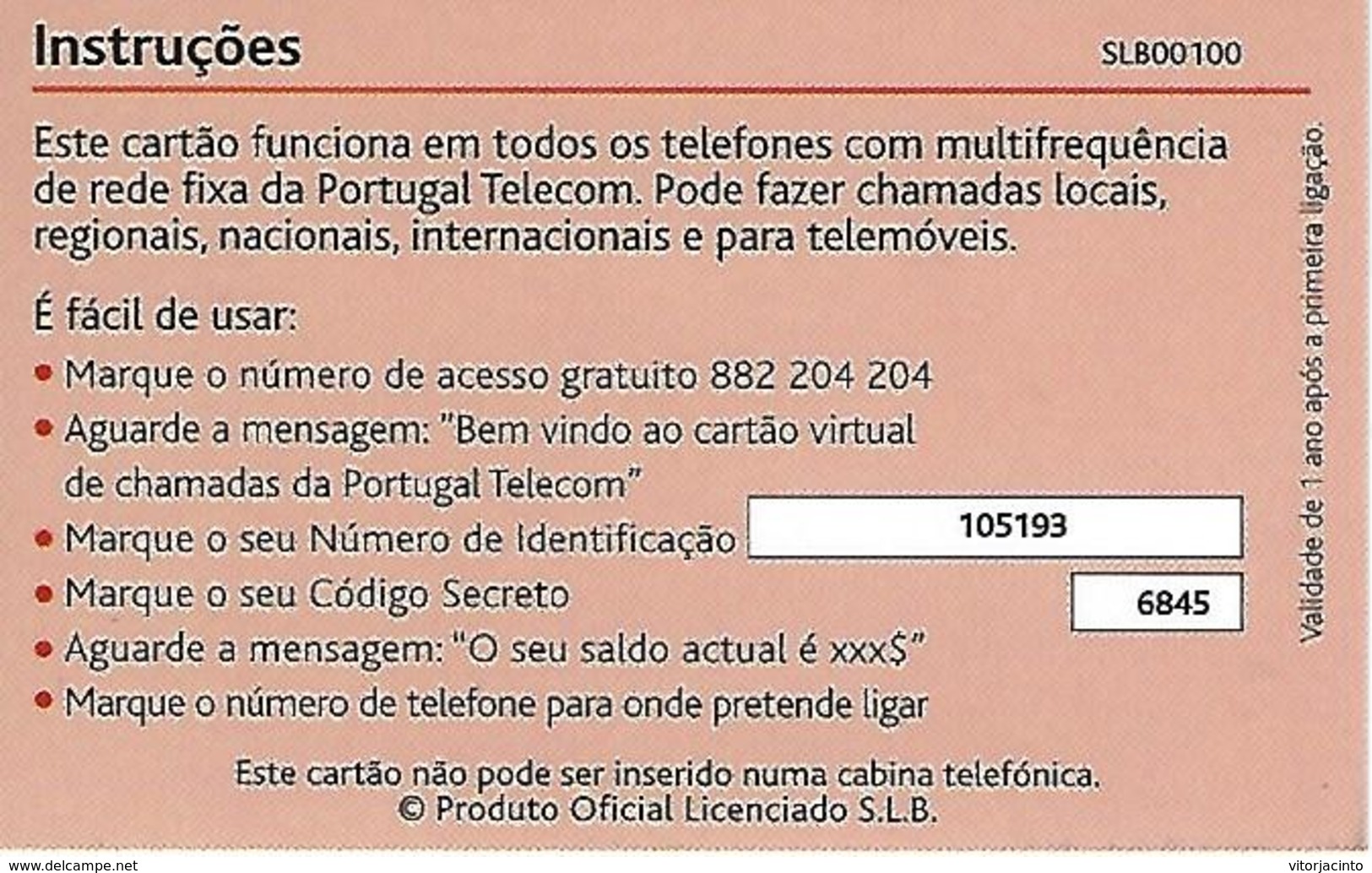 BENFICA PT 750 Prepaid Phonecard - Portugal - Portugal