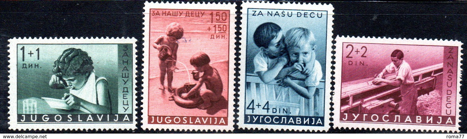 YUG51B - YUGOSLAVIA 1939 , INFANZIA Serie Unificato N. 339/342  * - Unused Stamps